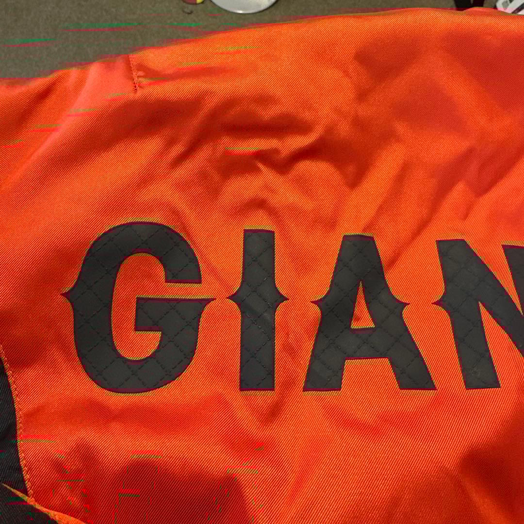GIANTS ウォームアップジャケット オレンジ/ネイビー