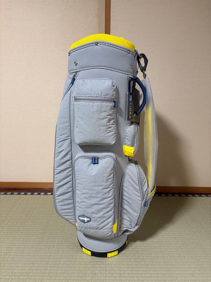 【TM】【新品未使用】FIDRA キャディバッグ グレー/イエロー