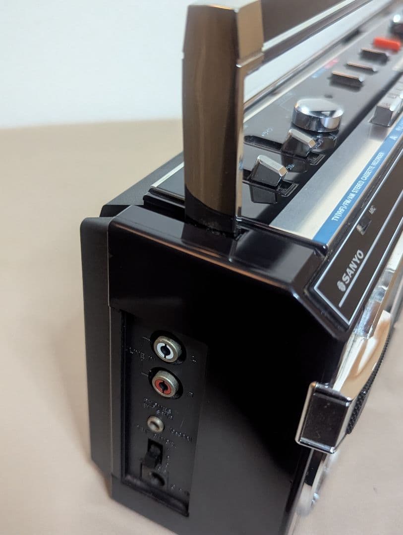 SANYO MR-WU4 MKⅢ ダブルラジカセ ブラック 昭和レトロ