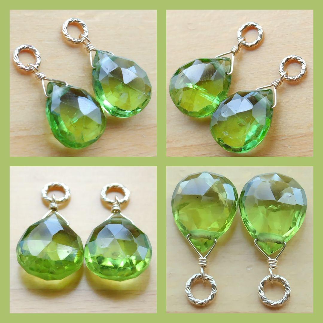 No.1345 大粒 ペリドットとローズクオーツ ペンダントトップ チャーム