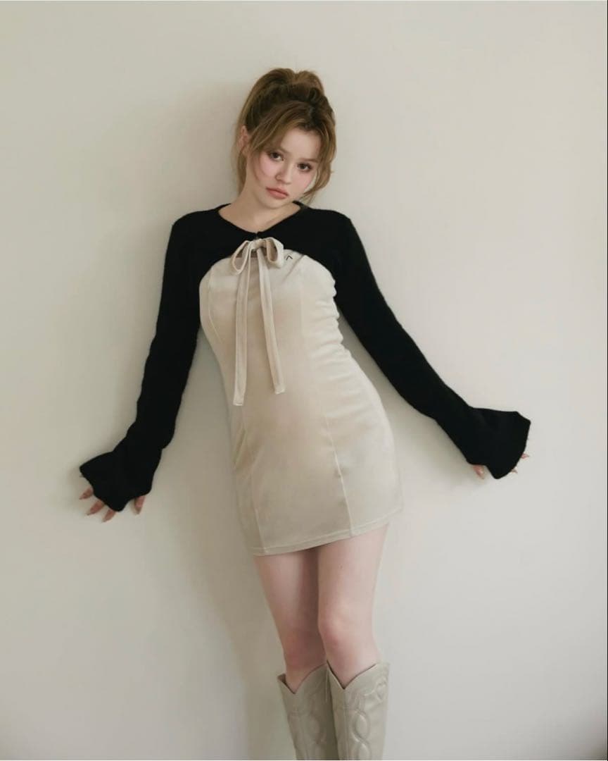 新品 タグ付きAnita ribbon mini dress定価以下