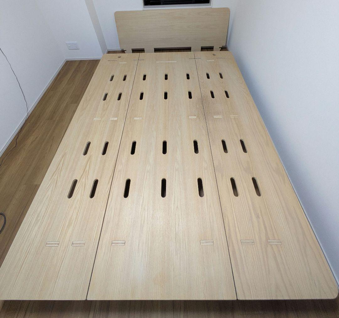 送料込み【コアラマットレス】木製ベッドフレーム　クイーンサイズ