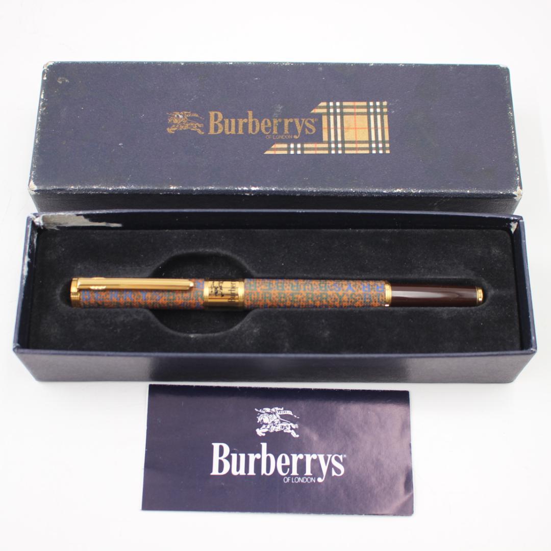 ◎バーバリー ペン先 14K 万年筆 カートリッジ式 ゴールド 筆記用具