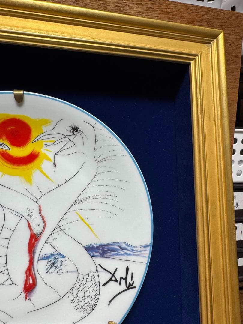 サルバドール・ダリ 限定磁器プレート 額装 リモージュ 元箱付