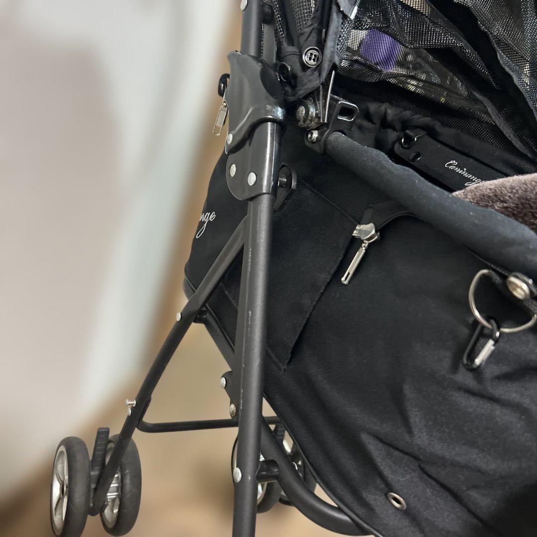 ★即完売品★ 天使のカート　犬用　動物用　キャリー　ベビーカー　黒　S カート