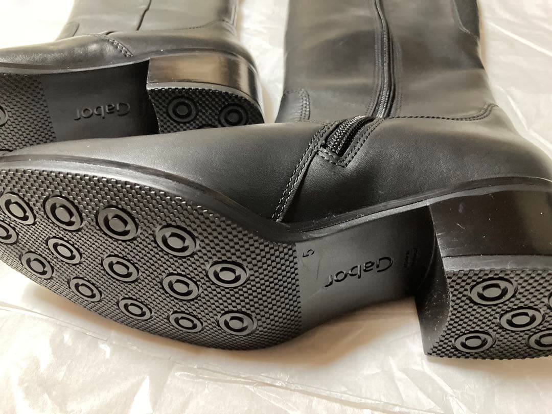 大特価❗️【新品】Gabor　ガボール　上質　レザーブーツ　黒ロングブーツ　靴