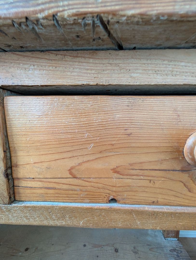 アンティークパインカップボード