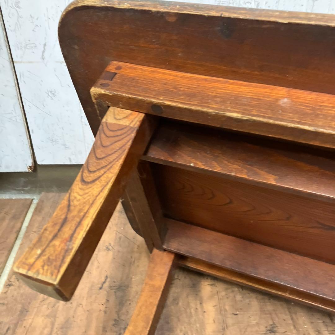 B-2 昭和レトロ 木製 折りたたみ式 座卓 ちゃぶ台 古材 古道具 文机