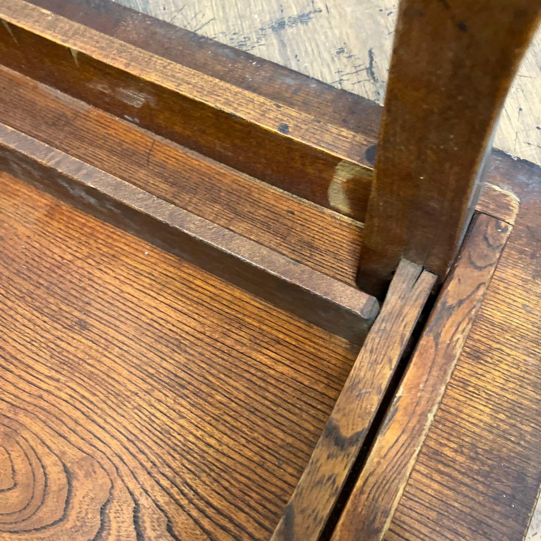 B-2 昭和レトロ 木製 折りたたみ式 座卓 ちゃぶ台 古材 古道具 文机