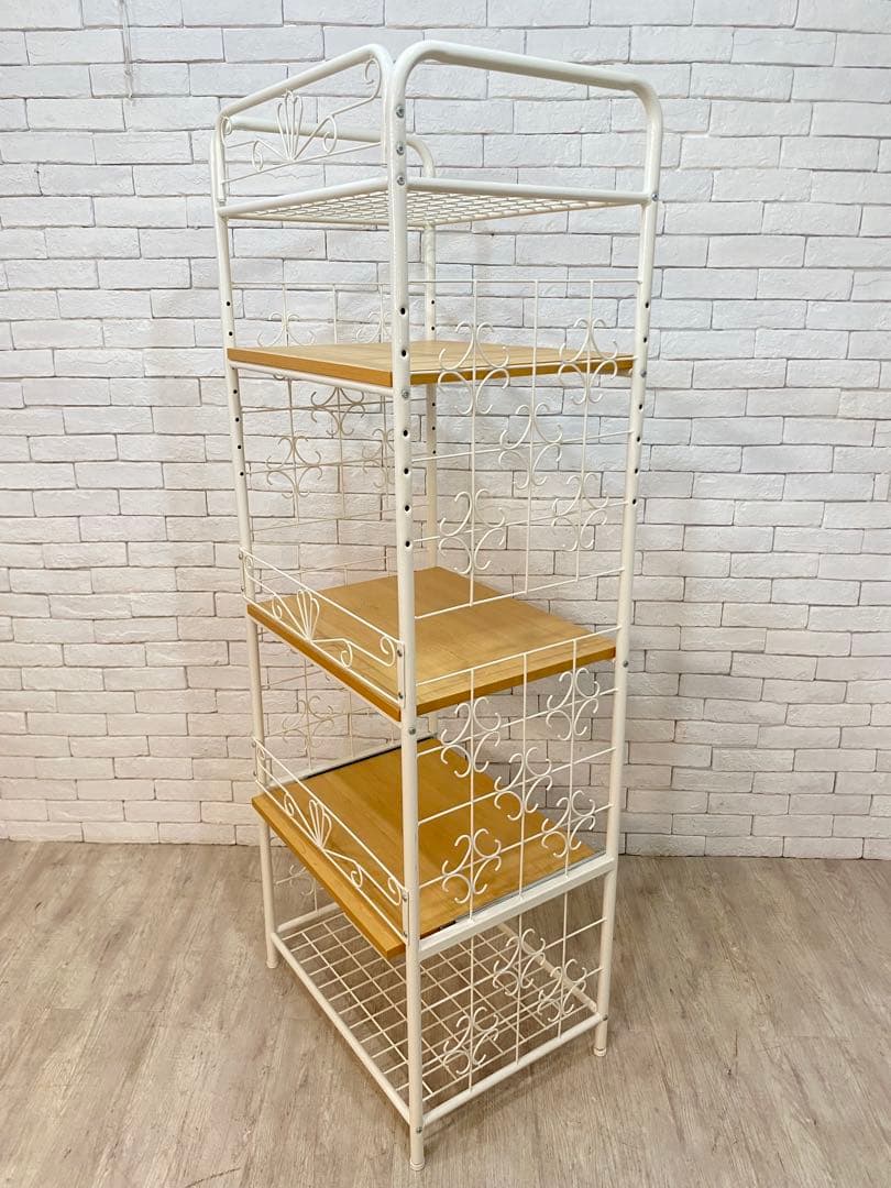 【東京都内23区配送無料】ベルメゾン　アイアン　キッチン　ラック　棚　収納　陳列