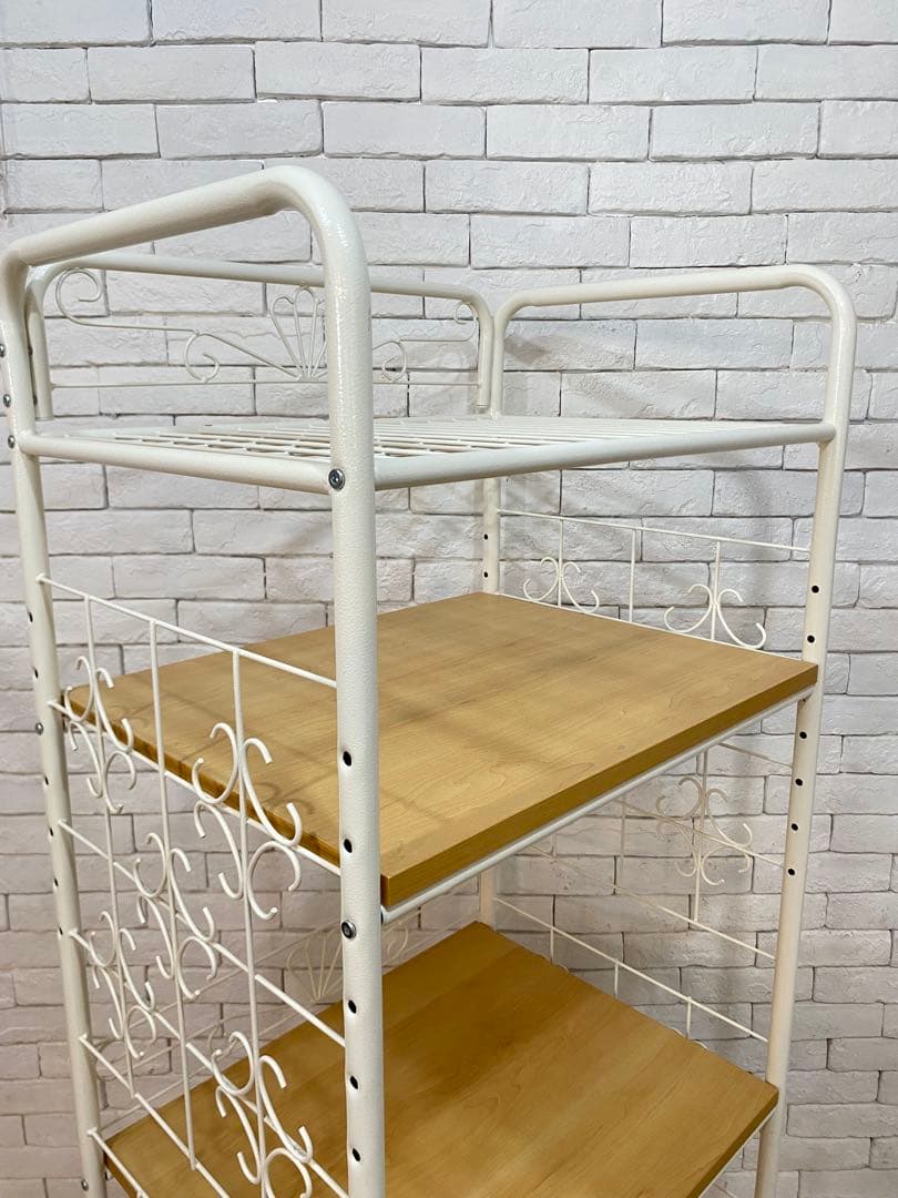 【東京都内23区配送無料】ベルメゾン　アイアン　キッチン　ラック　棚　収納　陳列