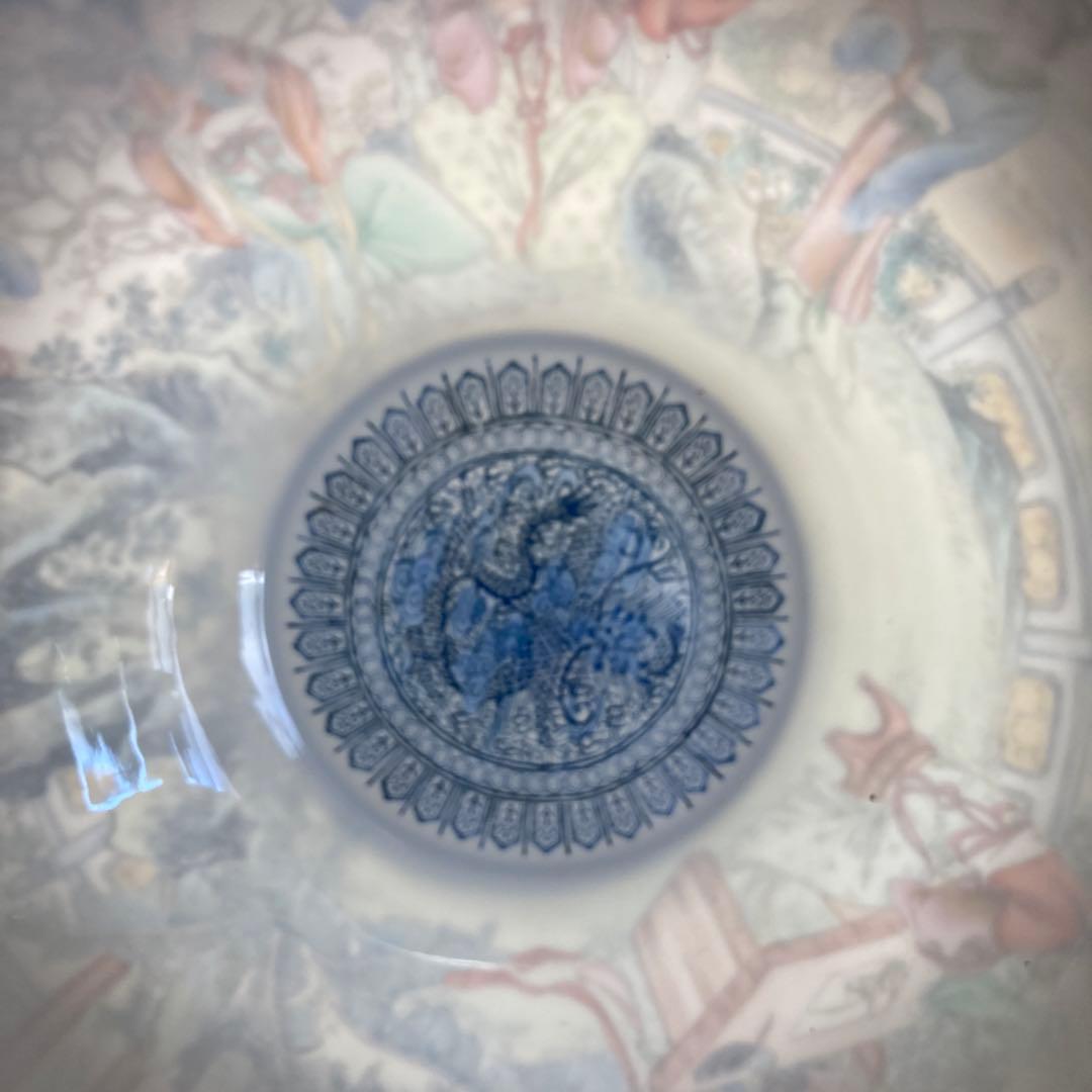 【景徳鎮製】景徳鎮の伝統　中国の名窯　乾隆年製　錦宮廷女官図　極薄胎　大鉢