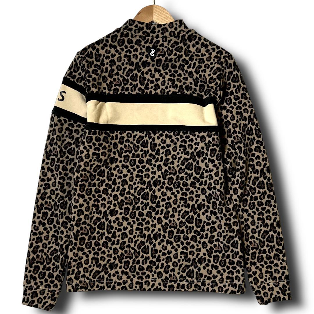 1 パーリーゲイツ 定価2万 日本製 レオパードモックネック ハイネック シャツ