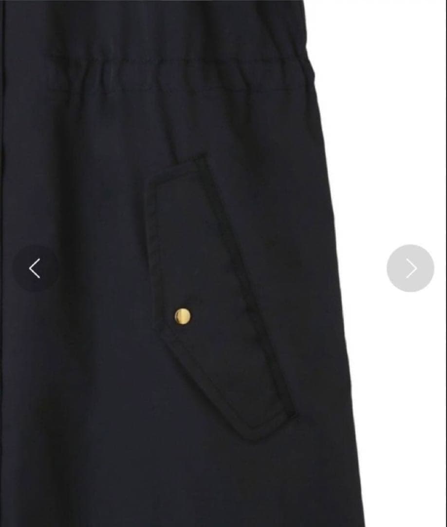 アナイANAYI ブライトツイルライナー付モッズコート　紺ネイビー