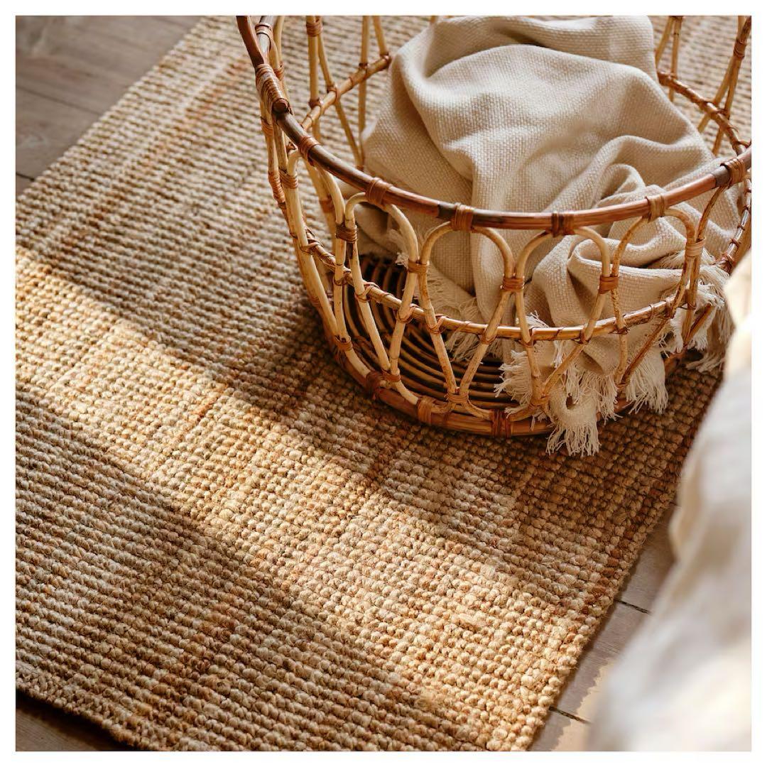 LOHALS ラグ 平織り 200x300 cmナチュラル　IKEA ジュート