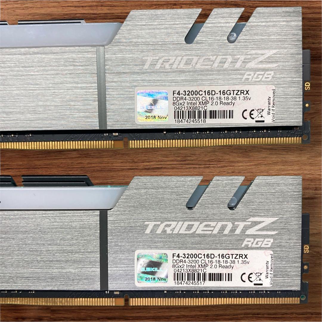 G.SKILL Trident Z RGB 16GB 3200 Memtest済