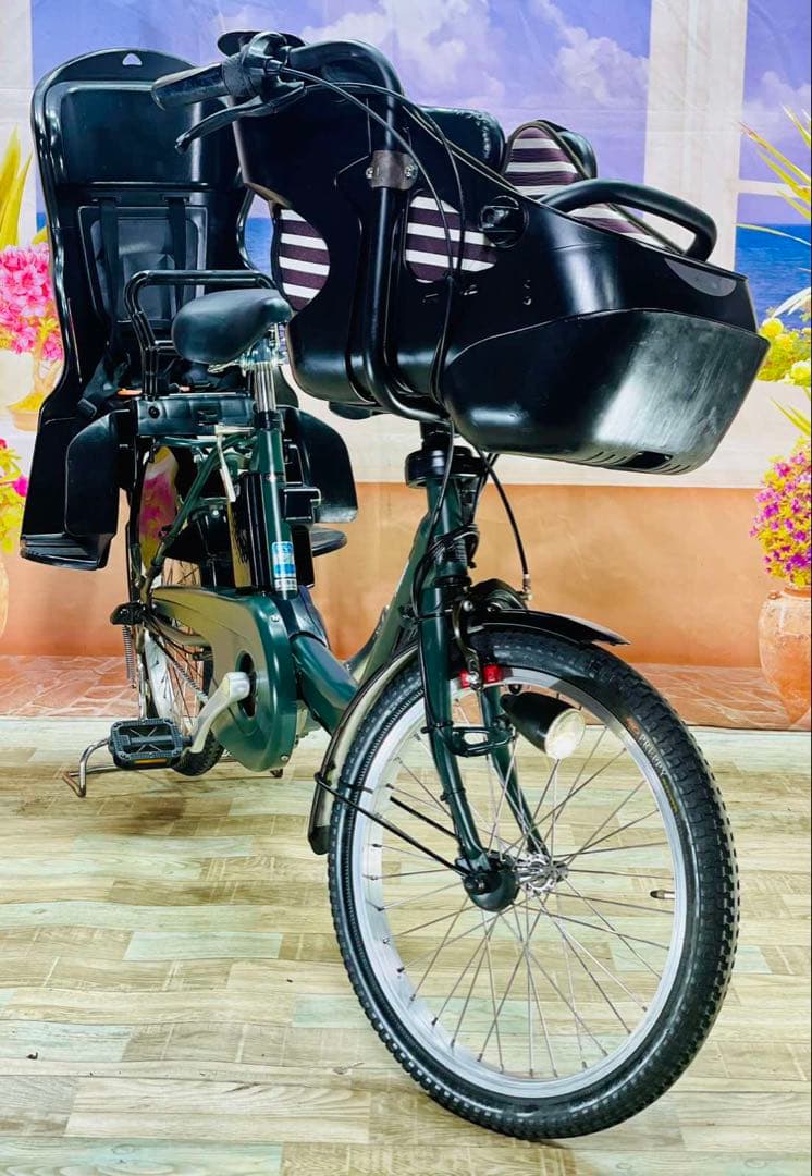 パナソニックギュット⭐️12AH！子供乗せ電動アシスト自転車Y3008