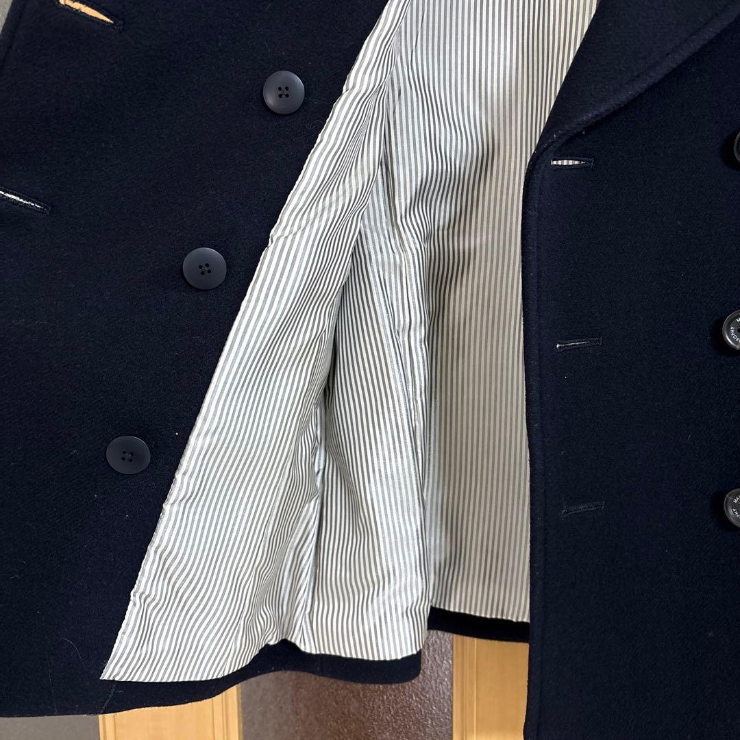 マッキントッシュ 38 ウール ネイビー ダブルブレストピーコート
