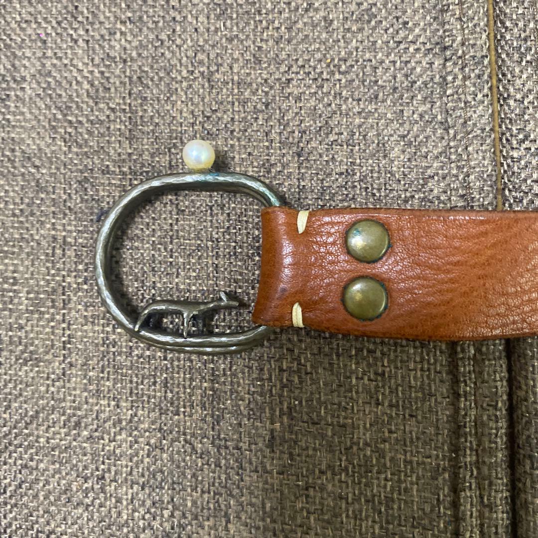 minä perhonen ミナペルホネン　ブラウンレザーベルト