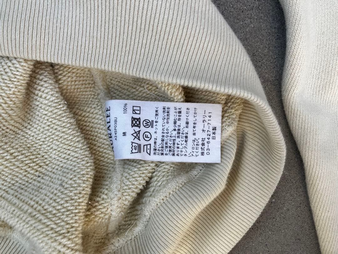 Auralee SWEAT HEAVY BD SWEAT P/O サイズ3