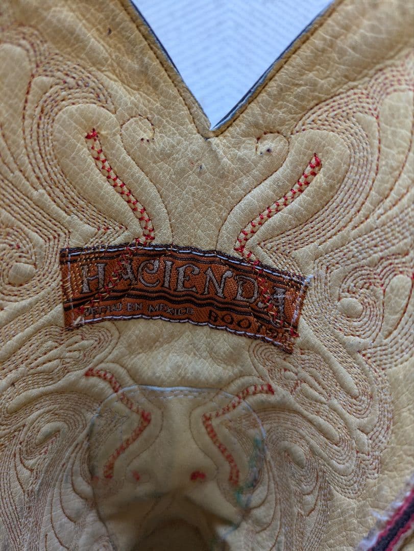 希少 HACIENDA ウエスタンブーツ 6EE 送料無料