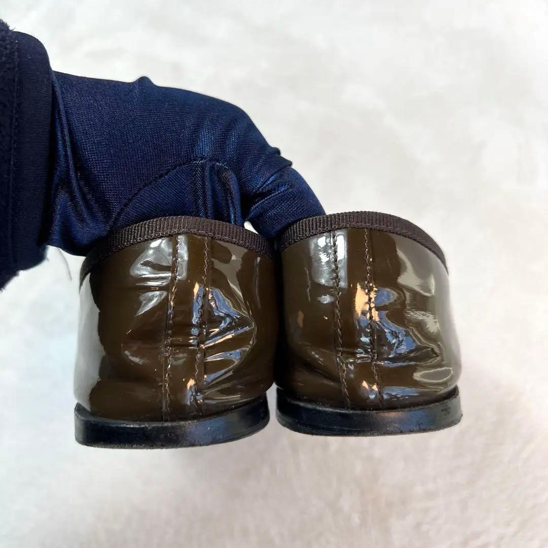 Repetto レペット バレエシューズ エナメル 茶 39