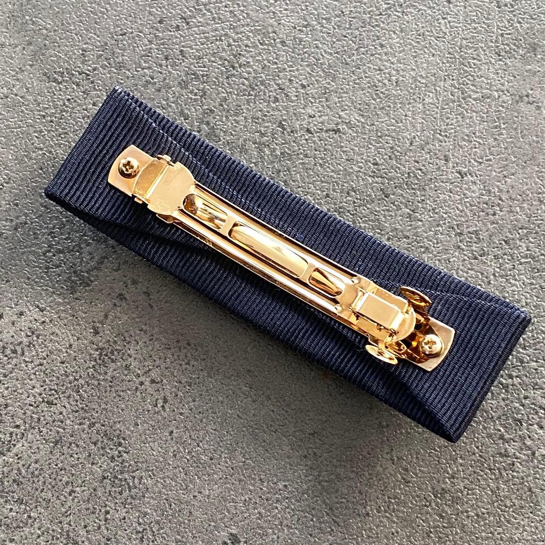 Salvatore Ferragamo バレッタ　ガンチーニ　ネイビー　ゴールド