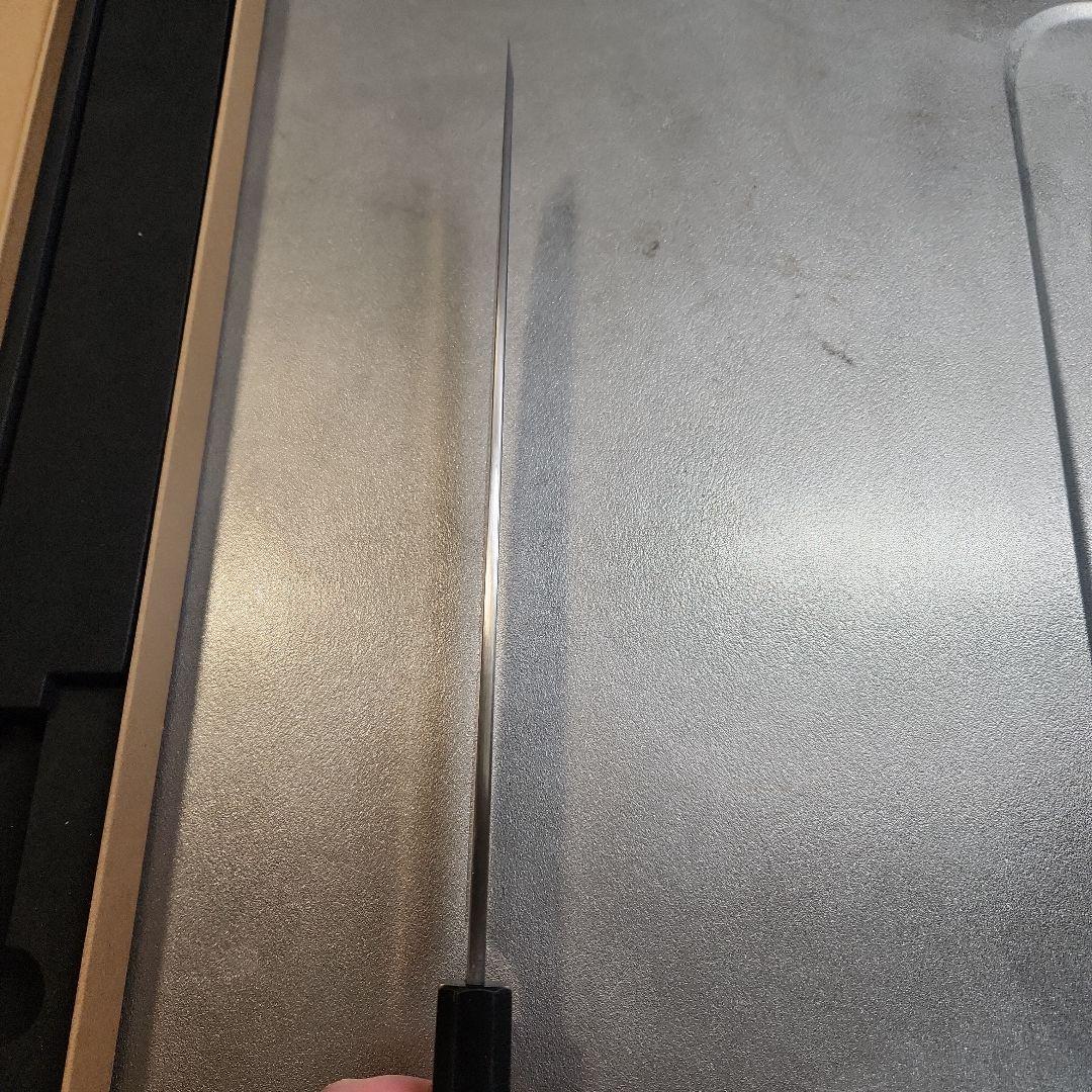 最終値下げ　梵静刃物V金10号　先丸包丁　柳刃　9寸　黒檀八画柄