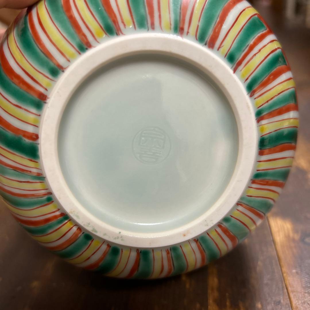 希少　京焼　清水焼　北村宗善　染付染錦　鳳凰　総手描き　細書　徳利花器　壱楽好き