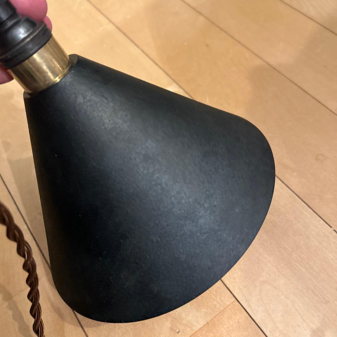 FUTAGAMI ペンダントランプ『鋳肌』 円錐 / 黒ムラ