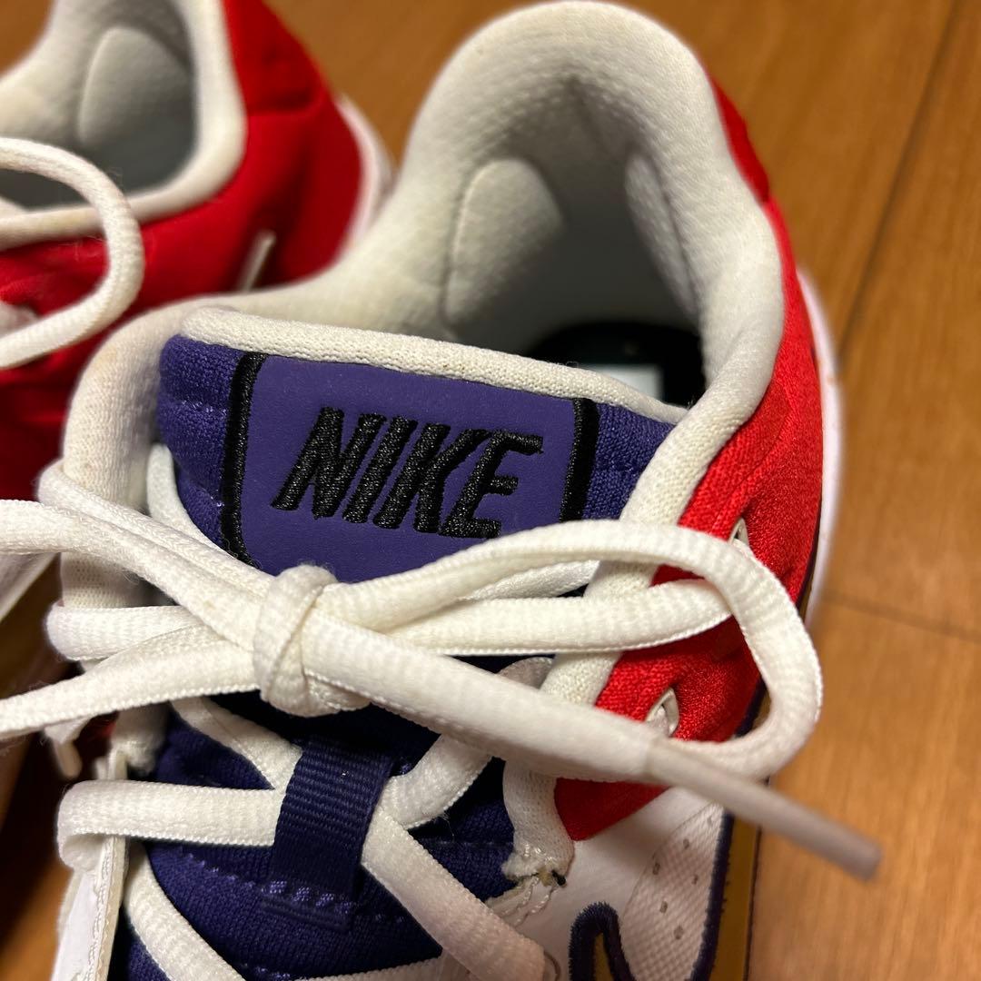 レア！ナイキ 野球 オーダースパイク ホワイト/レッド/ゴールド/パープル27㎝