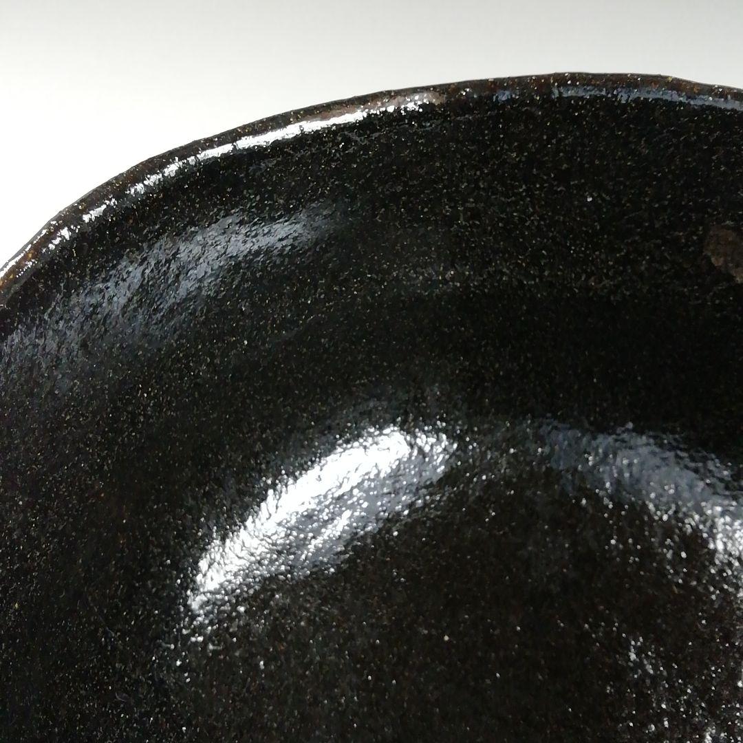 Ｔ８７４　茶碗　『水車』『黒楽茶碗』『楽入 造』　共箱　抹茶碗　茶道具