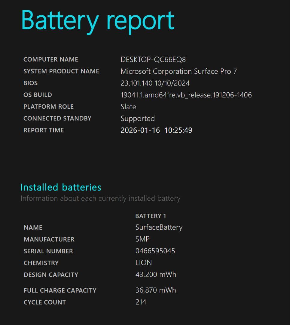 Microsoft Surface Pro 7 タッチパネル
