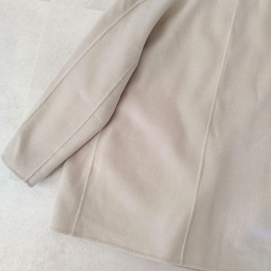 美品✨ボールジィ プレミアムウール リバーフーデットコート　薄ベージュ M相当