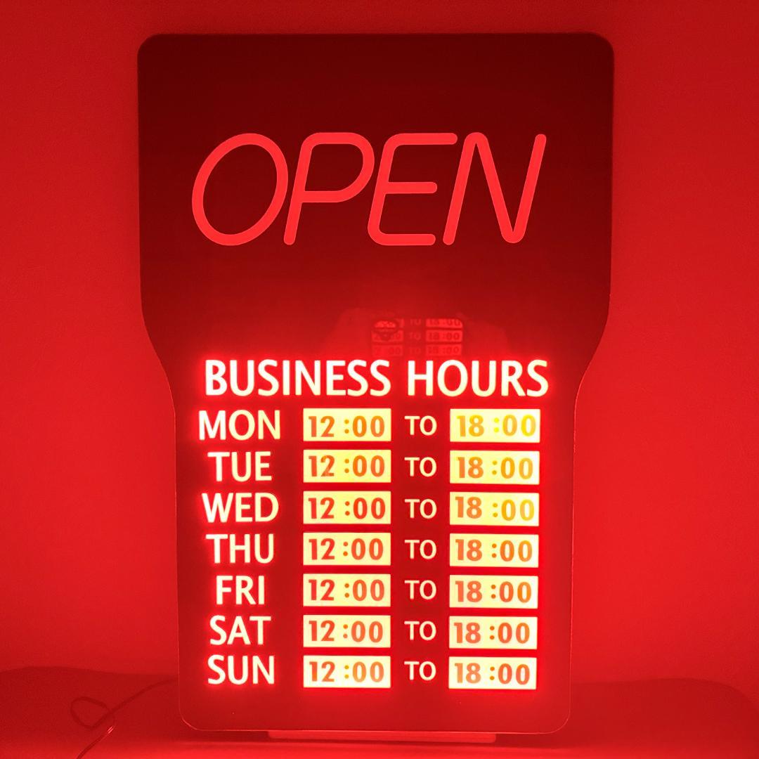 OPEN-CLOSED 看板 オープン クローズ サインプレート 高輝度 LED