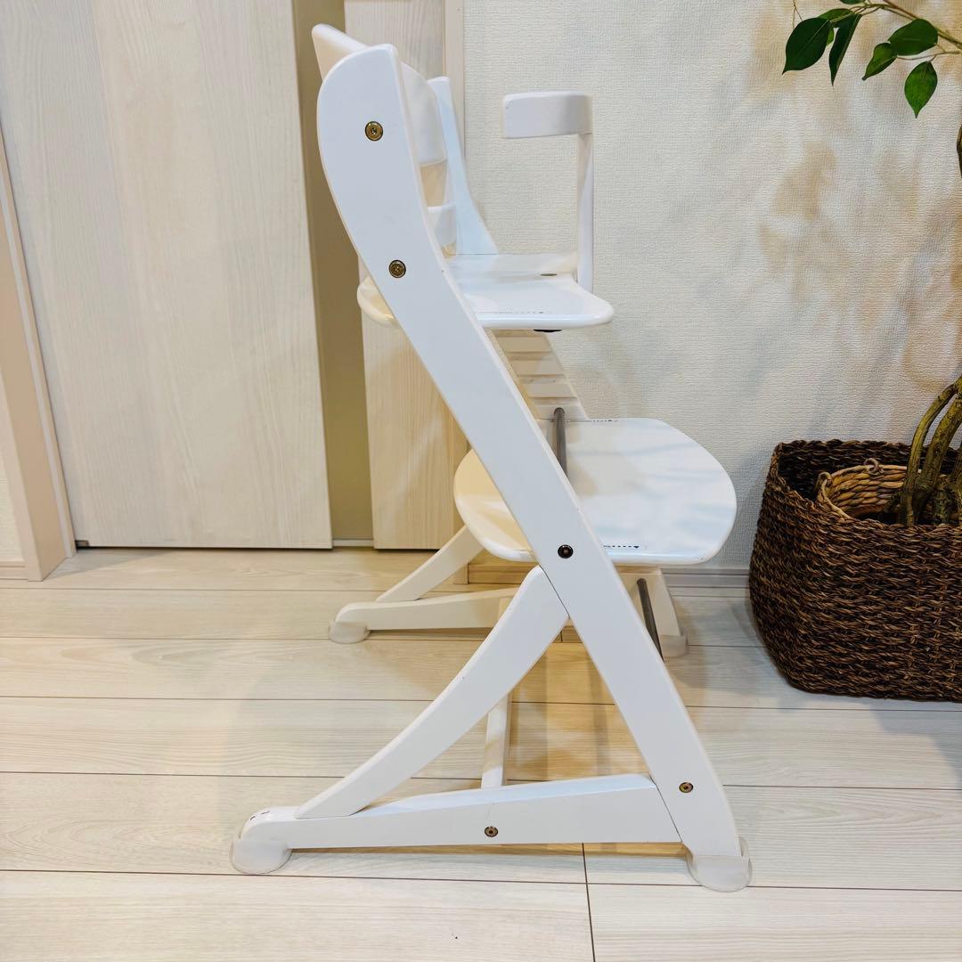 《大人気カラー》 大和屋 すくすくチェアプラス ホワイト ハイチェア