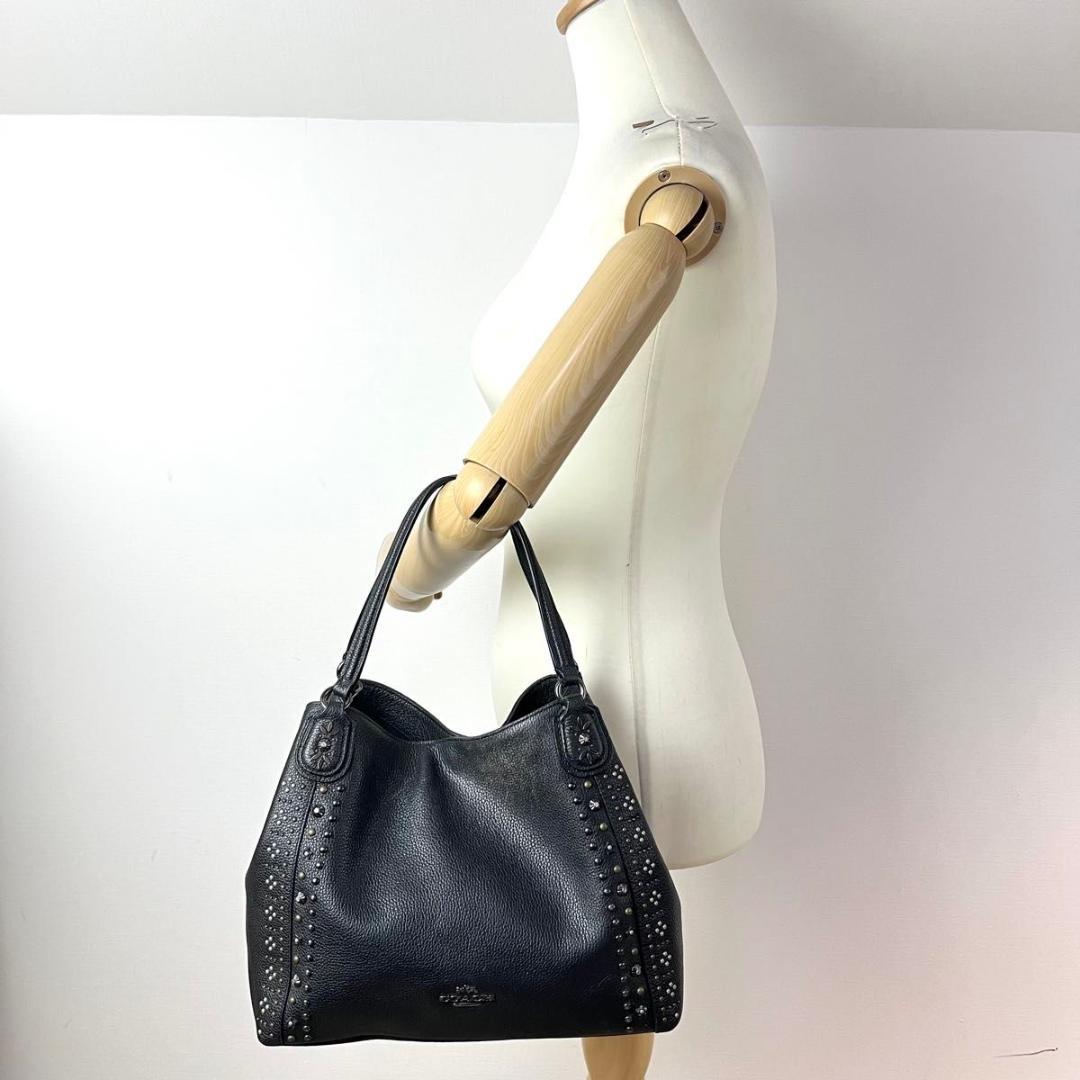 美品　コーチ　イーディー　2way ショルダーバッグ　トートバッグ　斜め掛け　黒