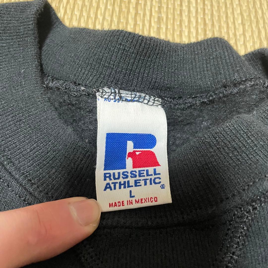 90s メキシコ製 ラッセルアスレチック ブラック 無地 スウェット 肉厚 L