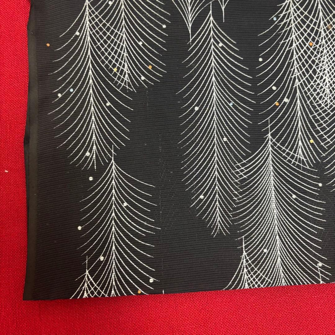 黒地　絽の反物　正絹100% 未使用