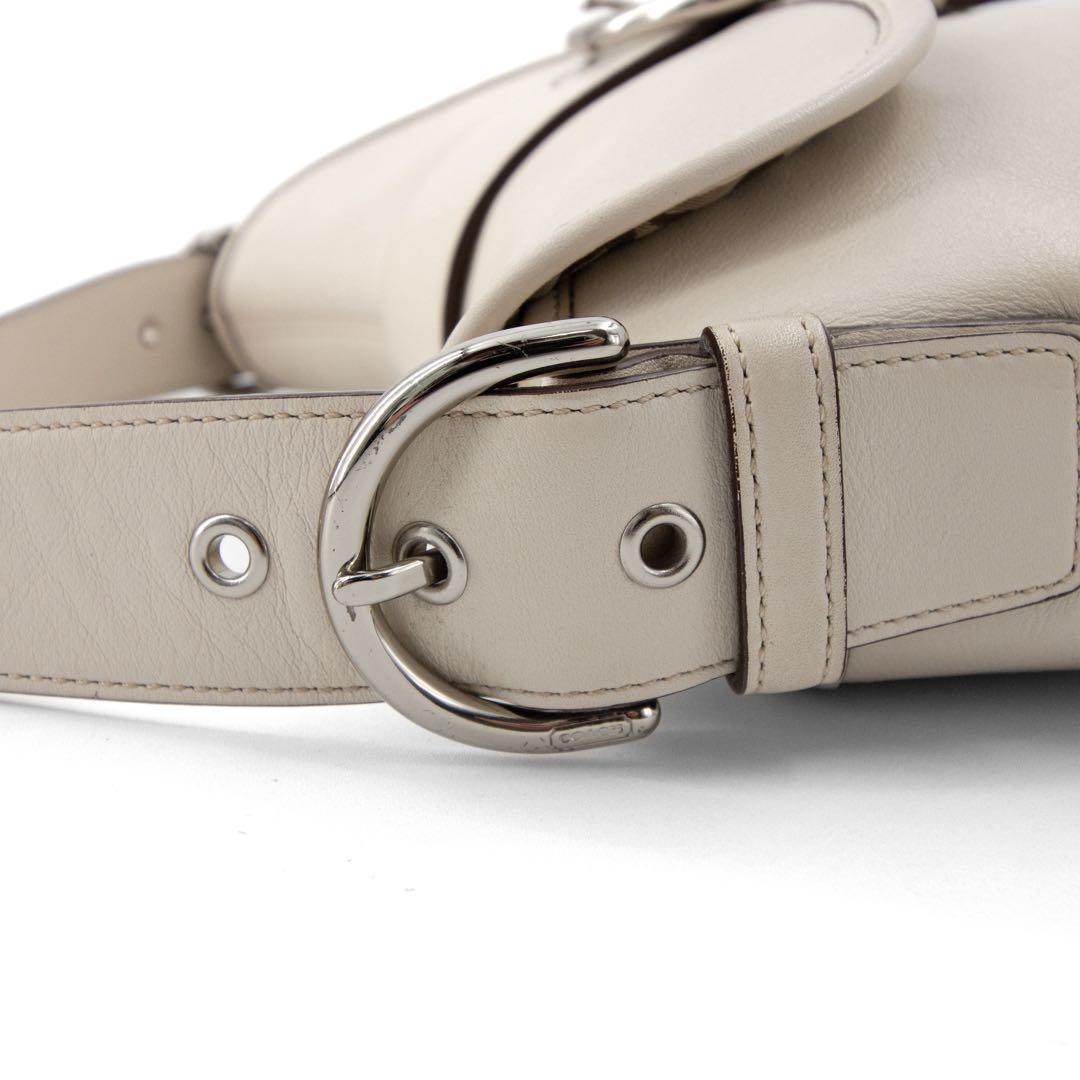 A105【美品】COACH／コーチ　ソーホー　ワンショルダーバッグ　レザー　白