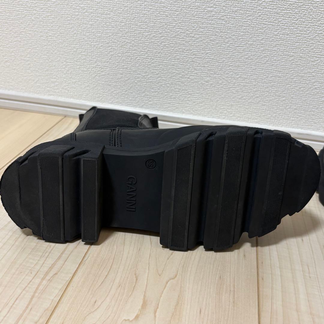 GANNI ガニー チェルシー サイドゴア ブーツ 厚底 ブラック 39