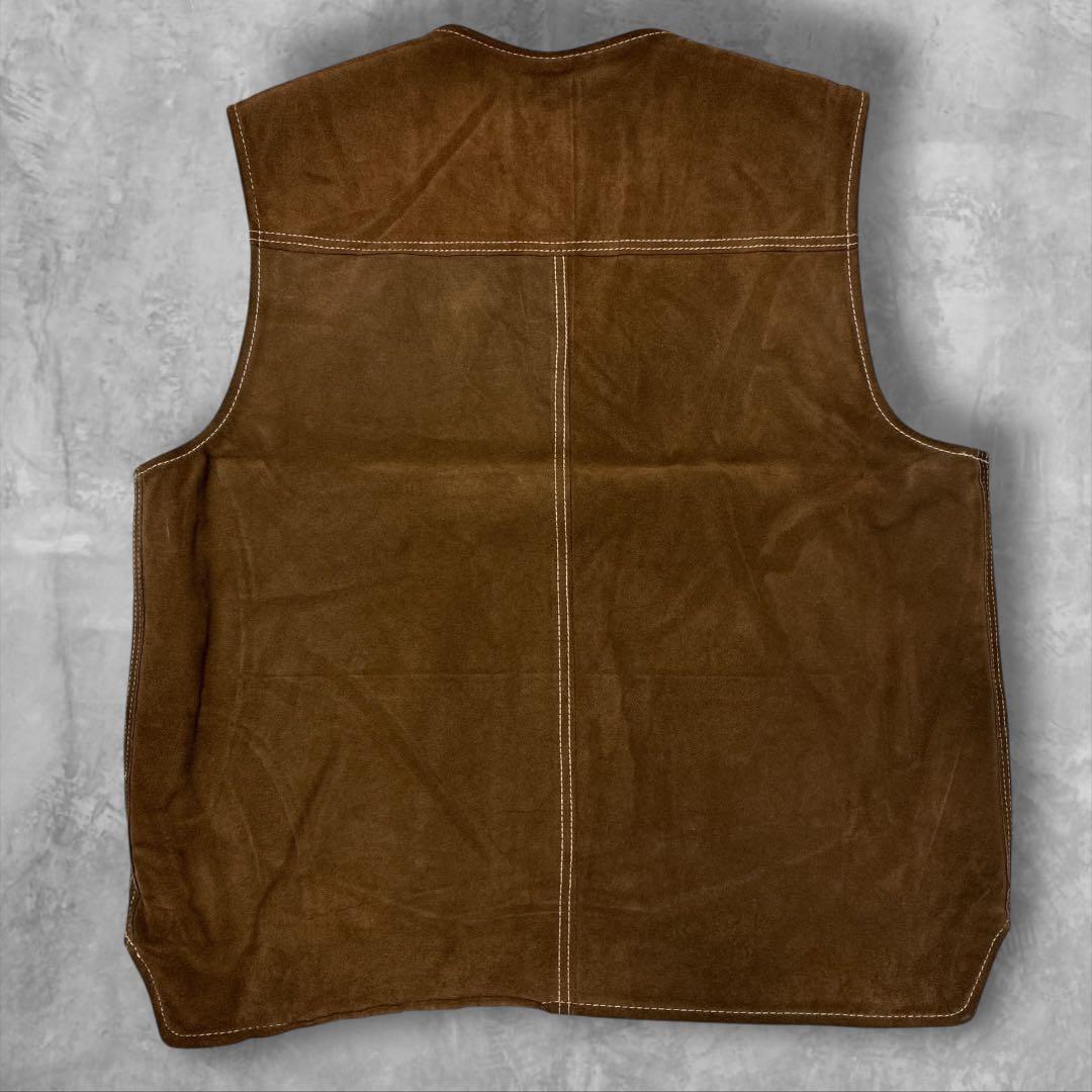 Sears The Leather Shop スエードベスト ブラウン2XLボア