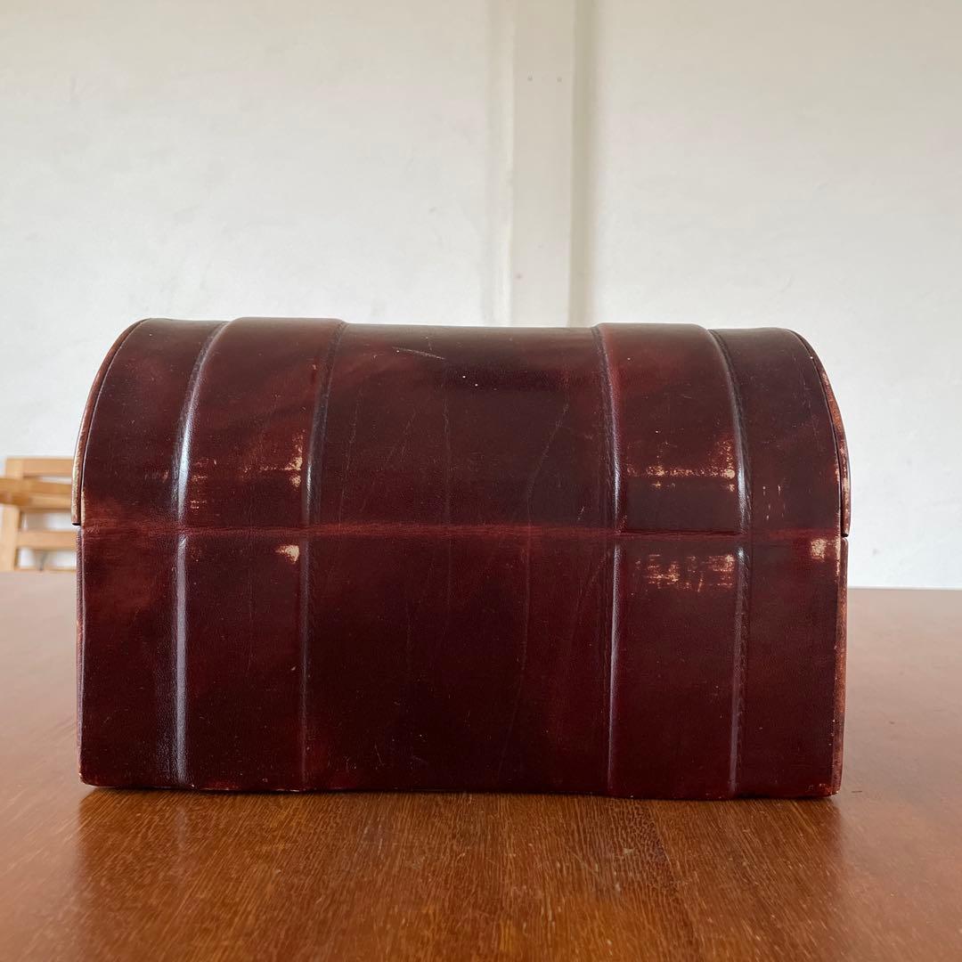 アンティーク　ジュエリーボックス　アクセサリー　収納　レザー　本革　ヴィンテージ