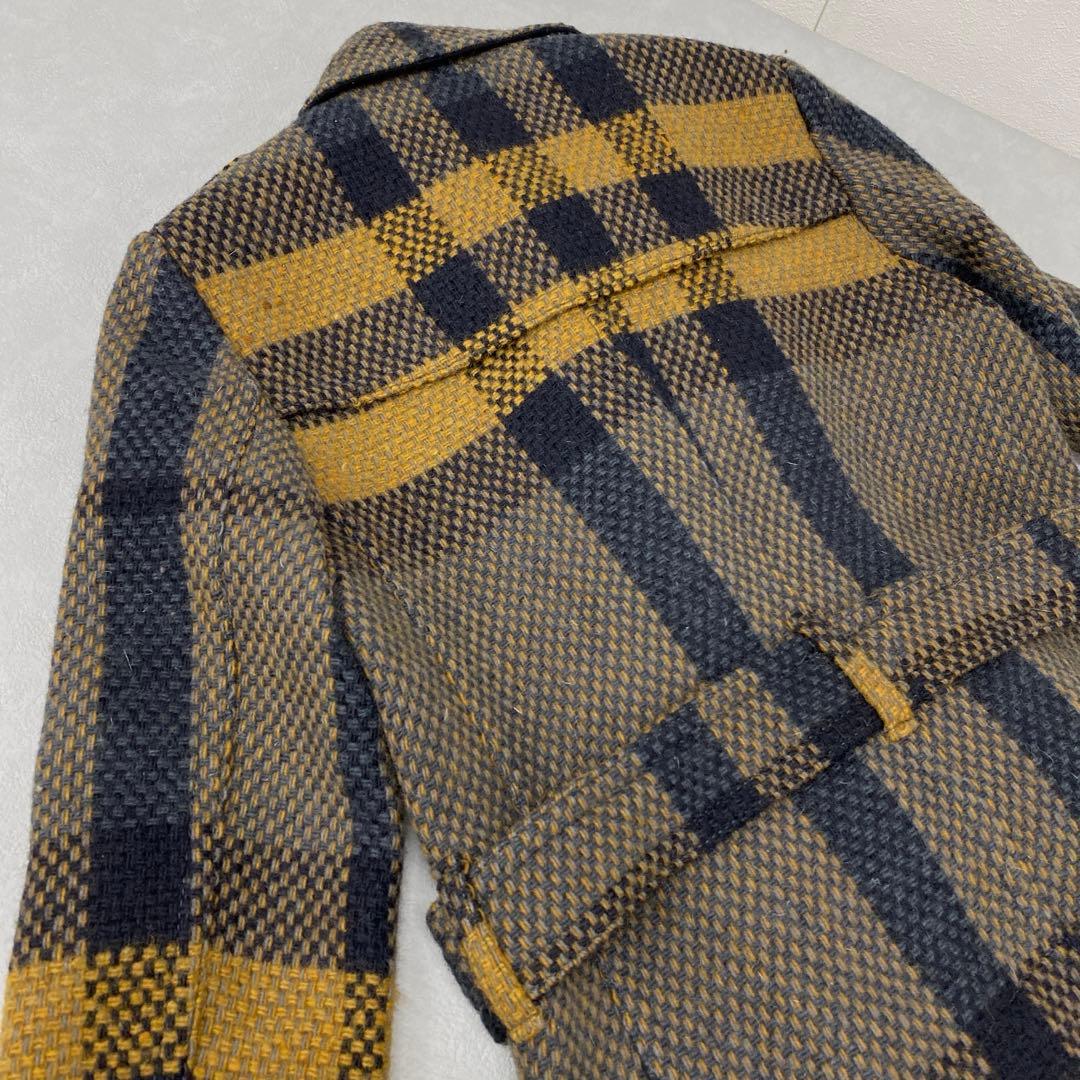 K59＊ BURBERRY BRIT チェック柄 ウールコート サイズITA38
