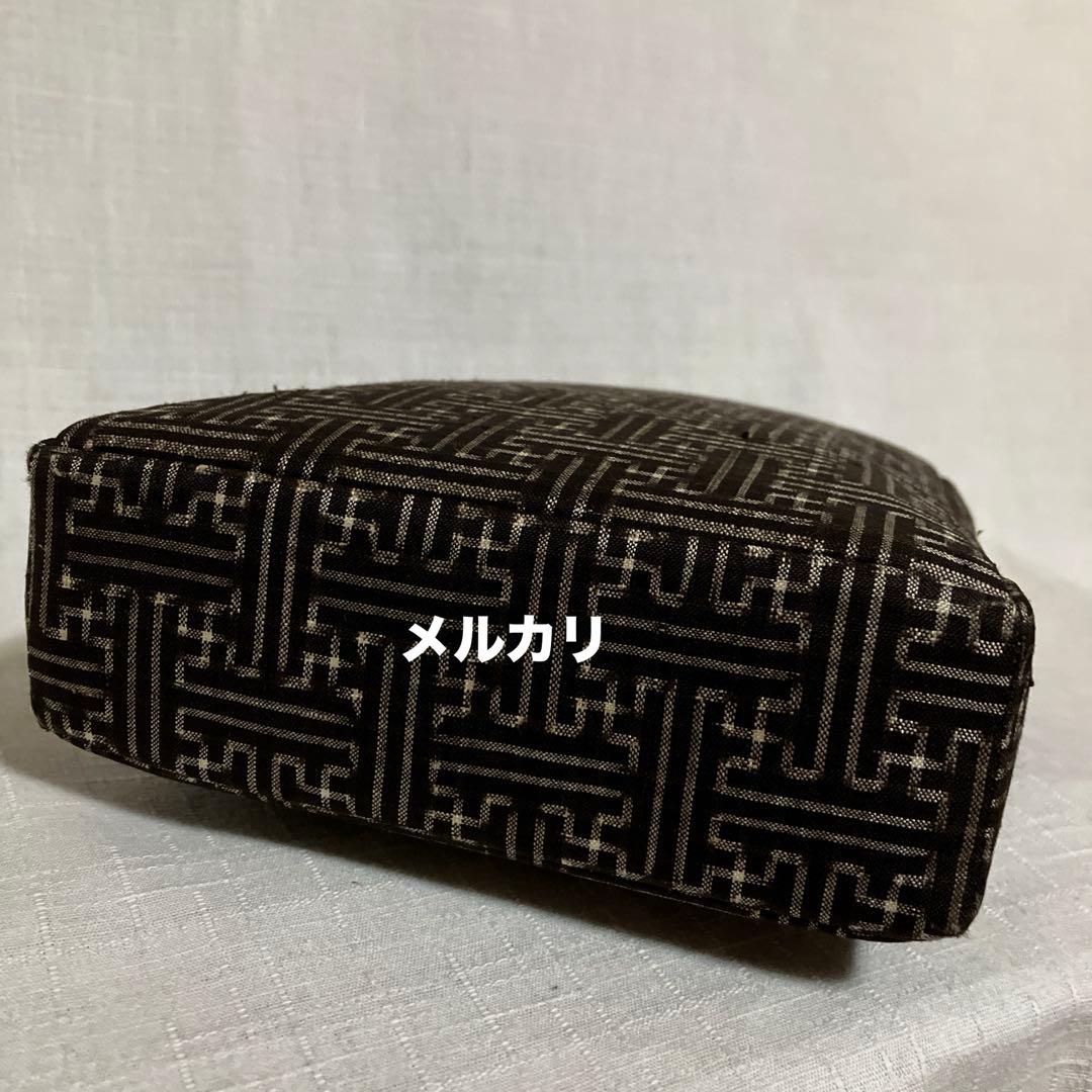 泥大島紬龍郷　秋名バラ８玉　がま口スマホショルダーバッグ　ハンドメイド