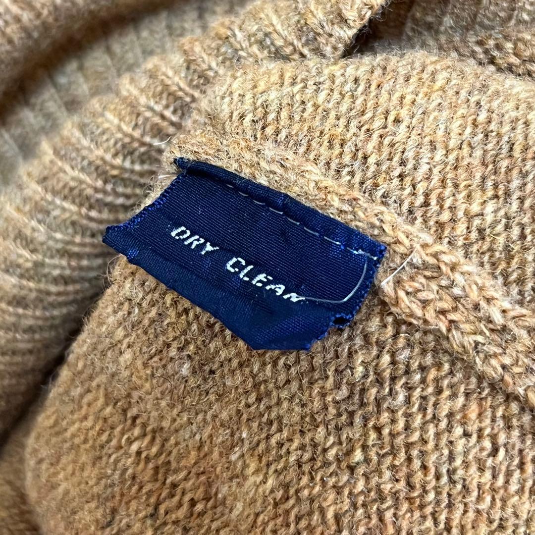 ポロ ラルフローレン ニット セーター ブラウン 赤ポニー刺繍 ウール L