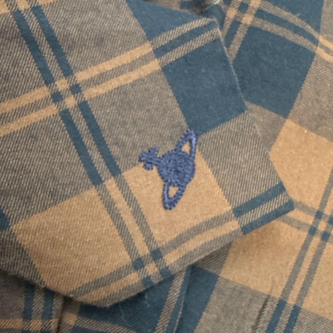 ヴィヴィアンウエストウッド　チェック柄シャツ　リボン　Mサイズ　日本製　極美品