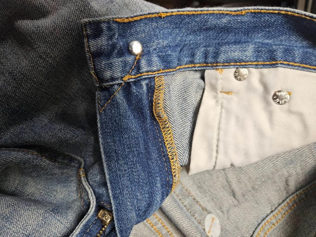 nickRRL HIGH SLIM セルビッジデニム ライトブルー（34）