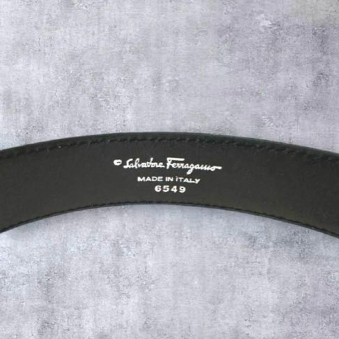 【サルバトーレフェラガモ】ダブルガンチーニ レザー ベルト シルバー金具　正規品