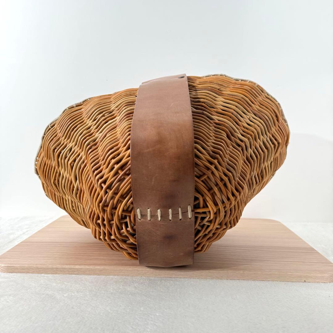 【美品✨️】eb.a.gos エバゴス オイルショルダー 1本手 かごバッグ 紅籐